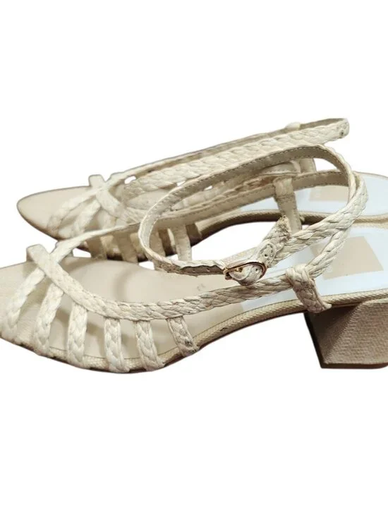 Dolce Vita Yasmin Raffia Sandals Size 8.5 Strappy Block Heel Natural Boho - Picture 9 of 15